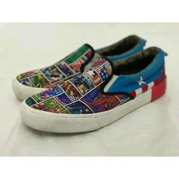 Marvel super heroes Canvas Slip On Shoes Size 9.5 Men's Ground Up Comic Book - Picture 5 of 8